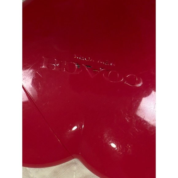 Coach Red Resin Heart USB Flash Drive Keychain Bag Charm Silver Tone Hardware - Picture 4 of 6